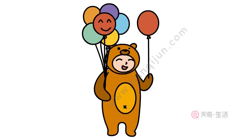 How to draw a simple drawing of a doll costume for Children's Day