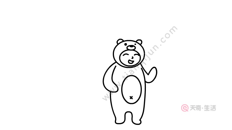 How to draw a simple drawing of a doll costume for Children's Day