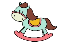 Children's simple drawing tutorial of a wooden horse Step by