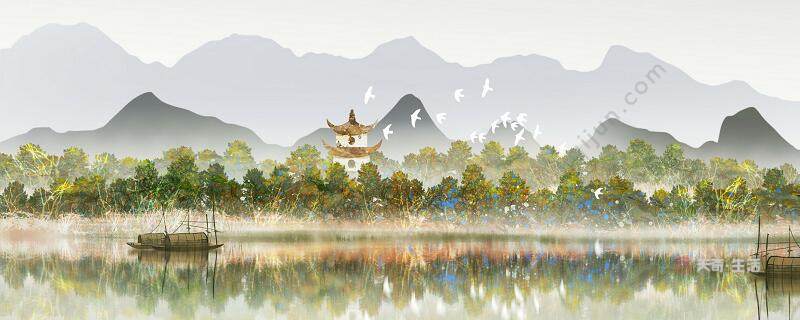 What picture is depicted in Sanqu Road? What picture is depicted in Sanqu Road?(图1) What scene is described in Sanqu Road